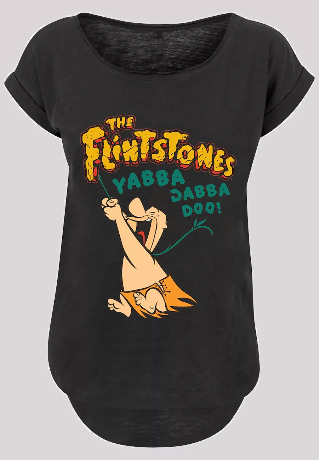 F4NT4STIC Kurzarmshirt "F4NT4STIC Damen Fred Yabba Dabba Doo with Ladies Lo günstig online kaufen