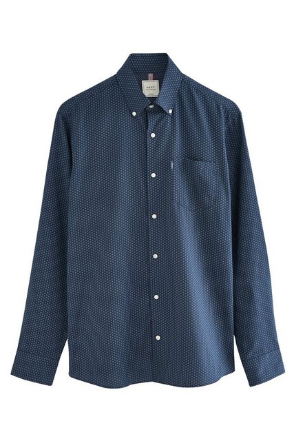 Next Langarmhemd Bügelleichtes Slim Fit Button-down-Oxfordhemd (1-tlg) günstig online kaufen