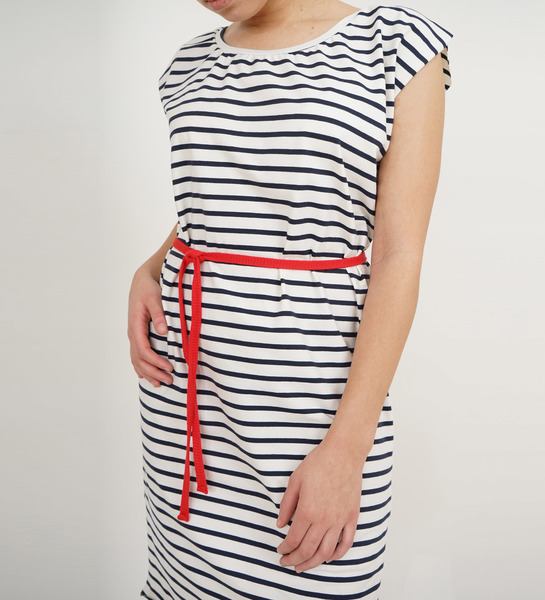 Kleid Stripe Aus Bio-jersey günstig online kaufen