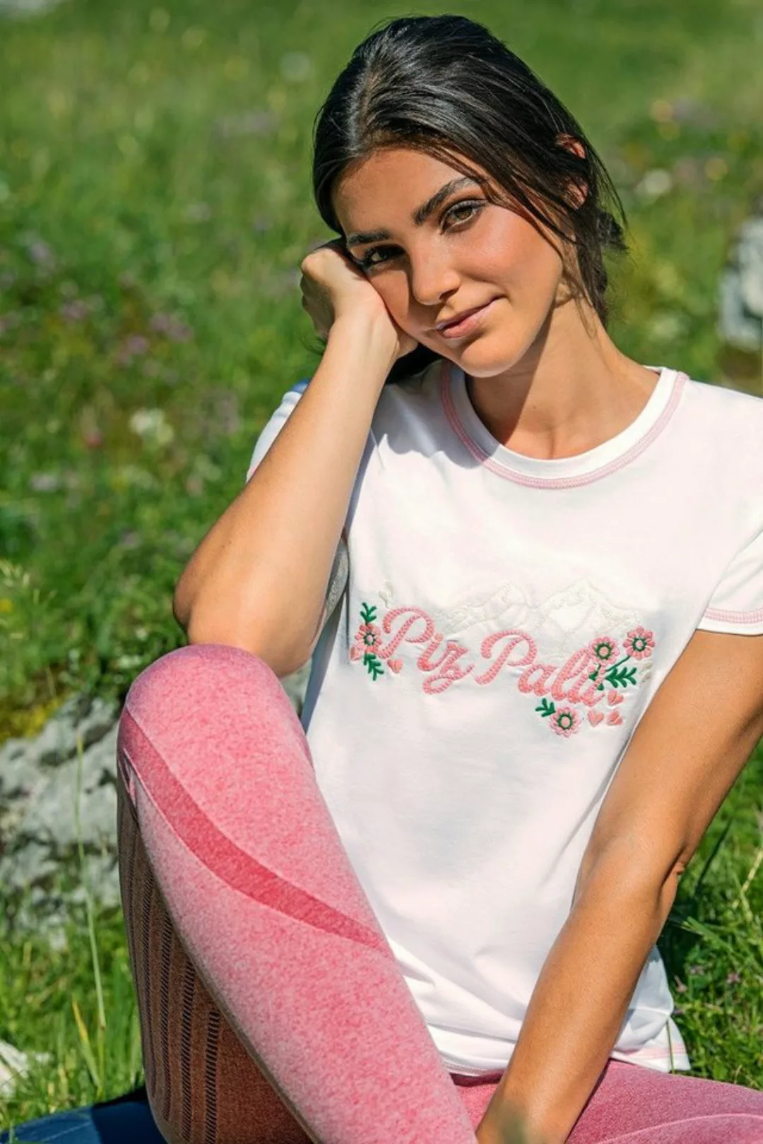 Piz Palü Outdoorbluse Trachtenshirt Damen - ALETSHAUSEN - edelweiß, nadelgr günstig online kaufen