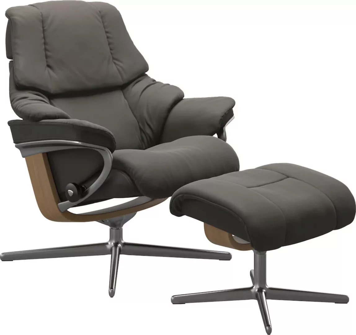 Stressless Fußhocker "Reno", mit Cross Base, Größe S, M & L, Holzakzent Eic günstig online kaufen