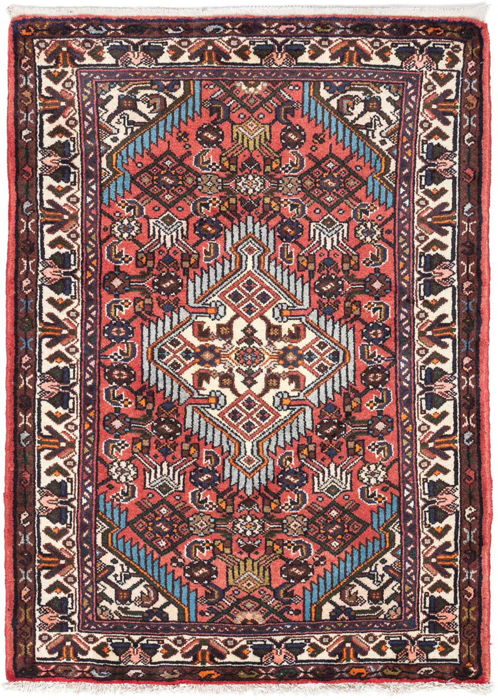 morgenland Wollteppich »Hosseinabad Medaillon Rosso 133 x 80 cm«, rechtecki günstig online kaufen
