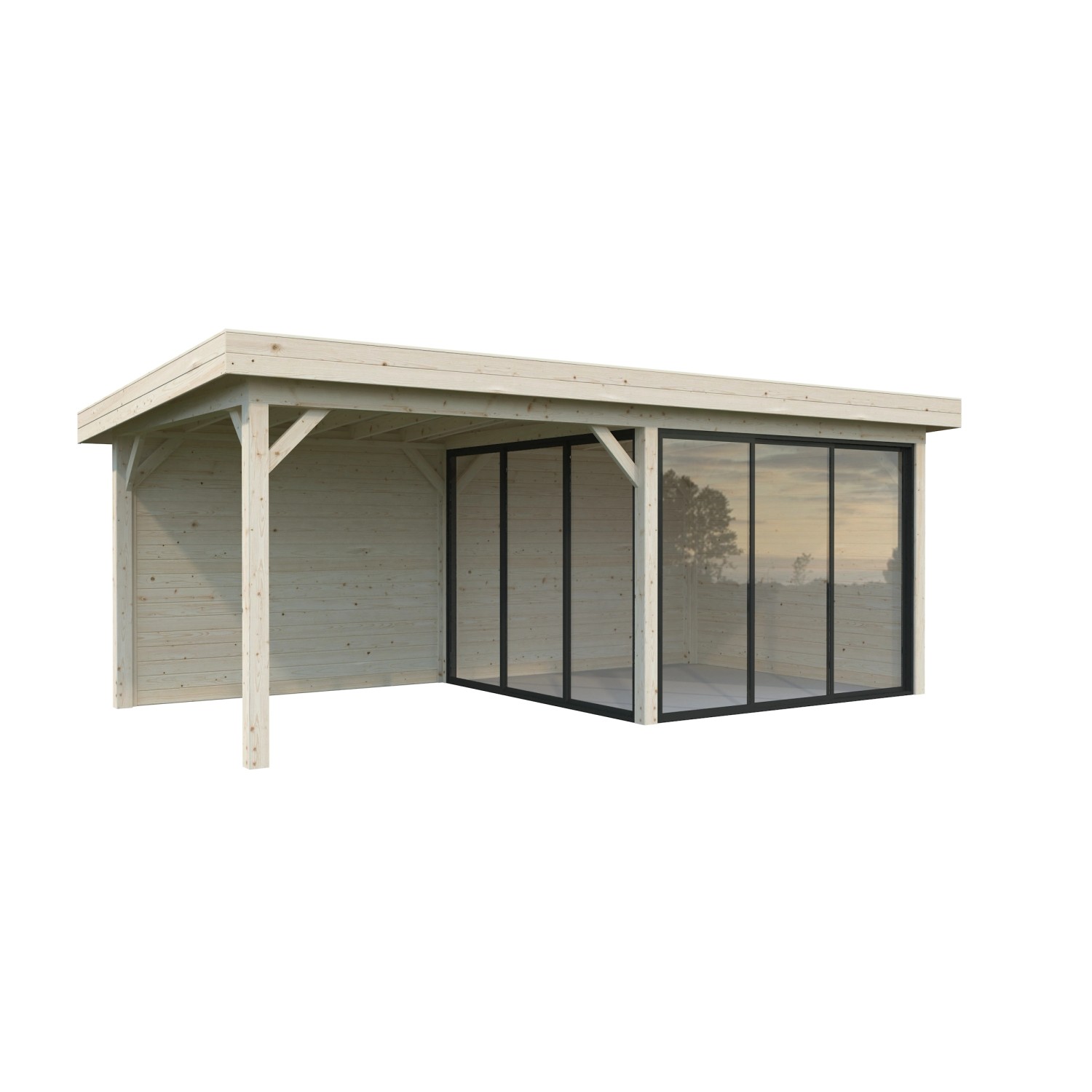 Palmako Pavillon Lenna Set 405 Slide Naturbelassen 588 cm x 300 cm FSC® günstig online kaufen