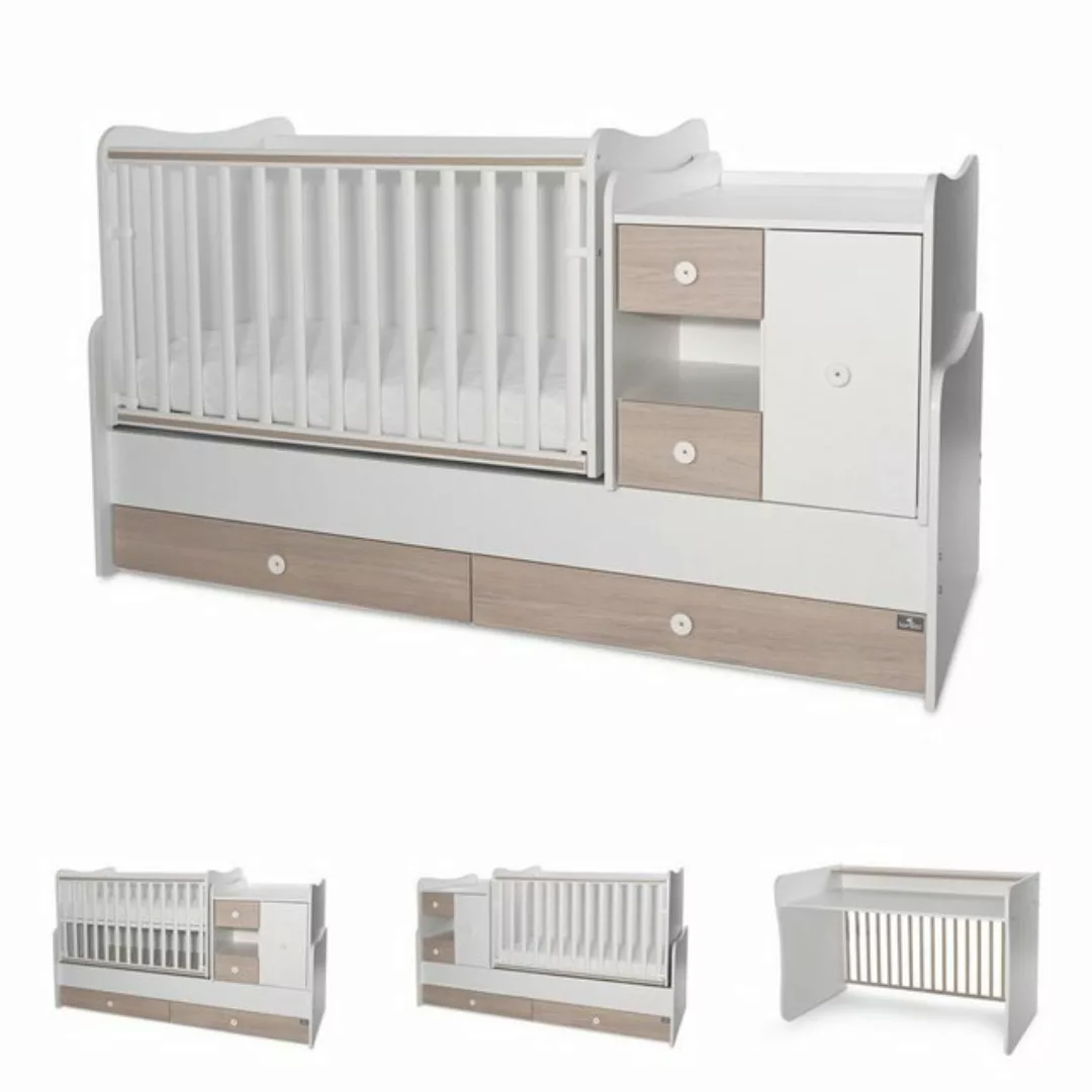 Lorelli Komplettbett Baby- und Kinderbett Mini Max, 3 in 1, umbaubar, für 2 günstig online kaufen