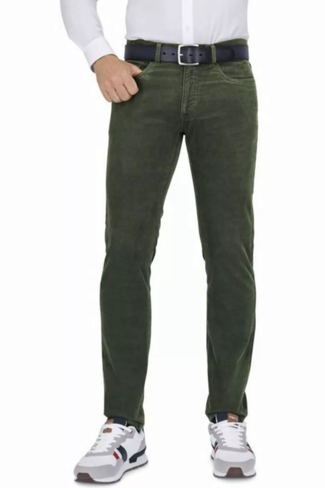 Pierre Cardin Trousers Lyon Future Flex Corduroy Olivgrün - Größe W 32 - L günstig online kaufen