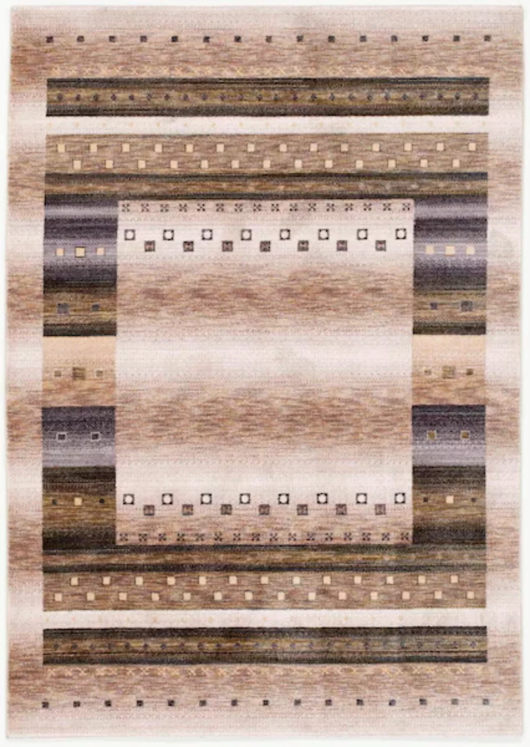Kurzflorteppich - beige - Synthethische Fasern - 90 cm - Teppiche > Wohntep günstig online kaufen