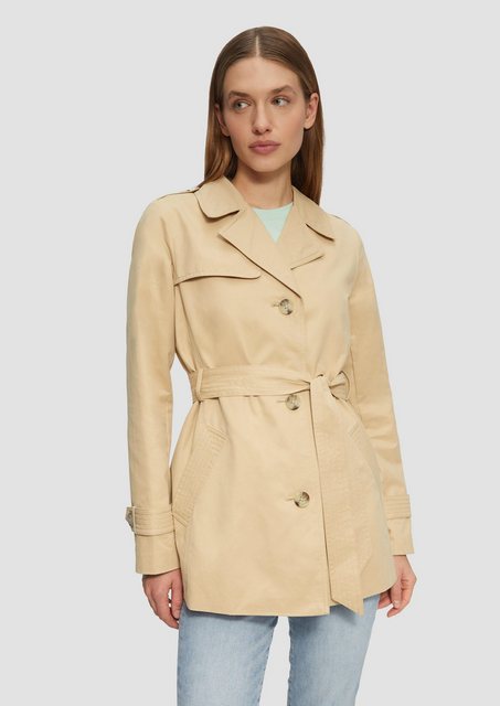 s.Oliver Funktionsjacke Kurzer Trench mit Gürtel günstig online kaufen