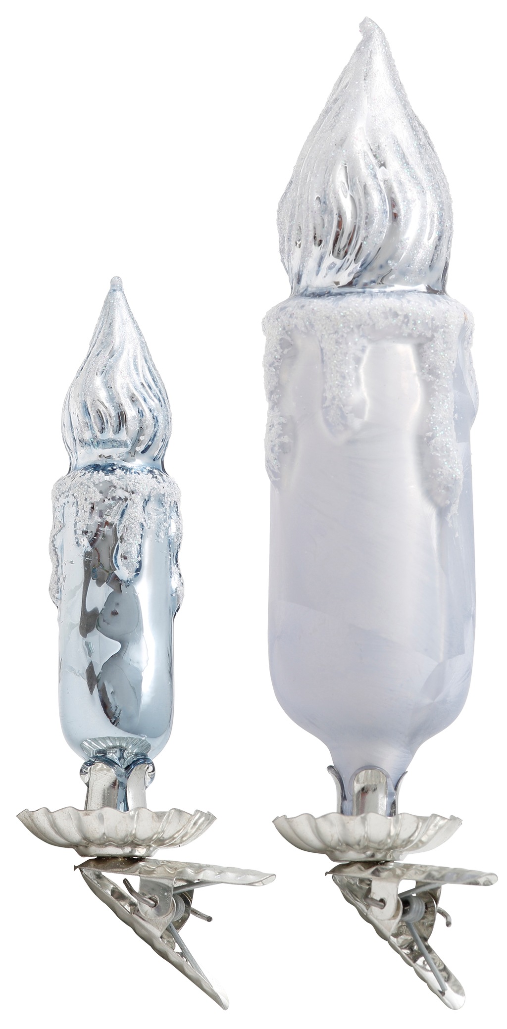 Thüringer Glasdesign Weihnachtsbaumklammer "Eiszauber", (Set, 2 tlg.), Kerz günstig online kaufen