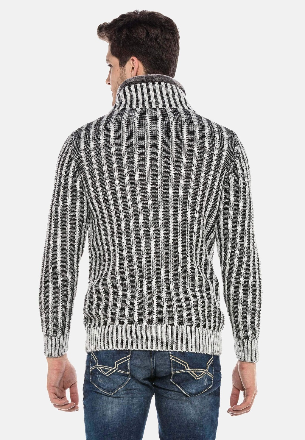 Cipo & Baxx Strickpullover "Pullover", mit Verschlussschnalle, CP213 günstig online kaufen