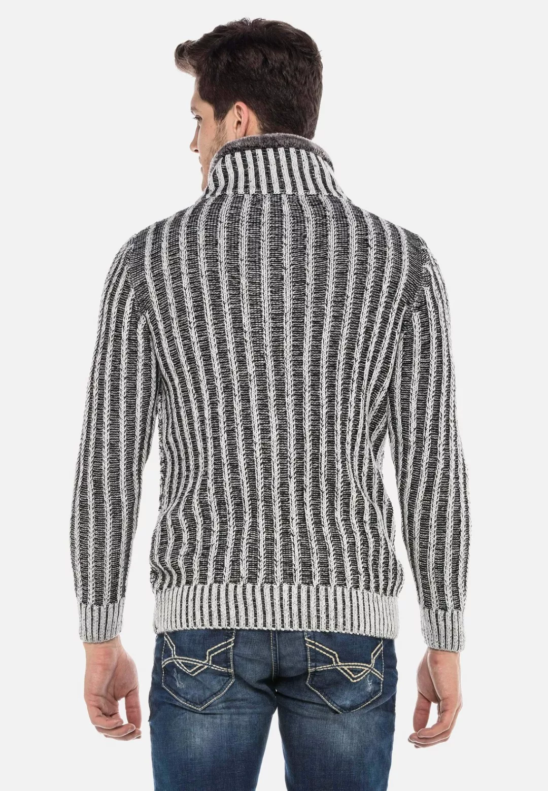 Cipo & Baxx Strickpullover "Pullover", mit Verschlussschnalle, CP213 günstig online kaufen