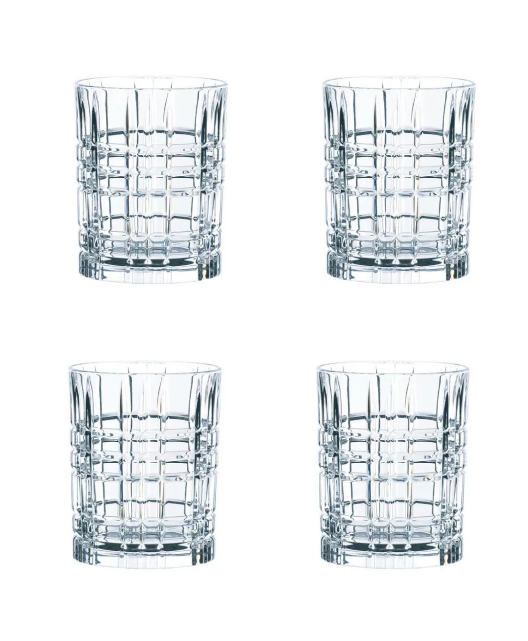 Nachtmann Whiskyglas »Square«, (Set, 4 tlg.), Made in Germany, 345 ml, 4-te günstig online kaufen