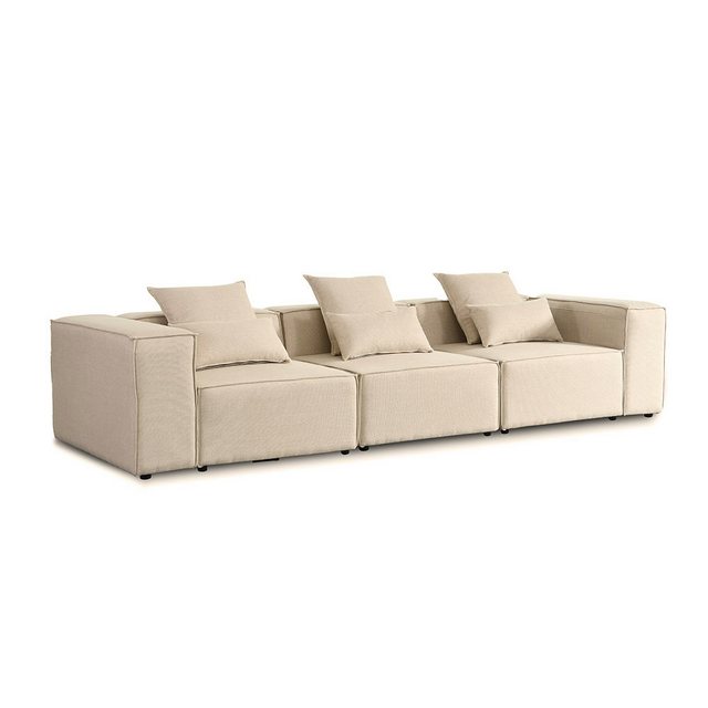 HOME DELUXE Sofa Modulares Sofa FINO - M 327 x 70 x 120 cm, abgeschrägte Rü günstig online kaufen