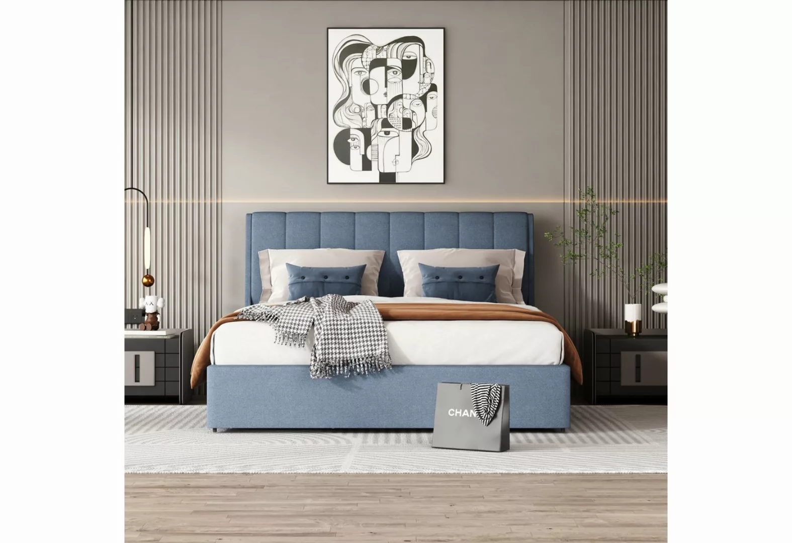 Rutaqian Polsterbett Doppelbett Jugendbett, Gästebett, 140 x 200 cm, modern günstig online kaufen