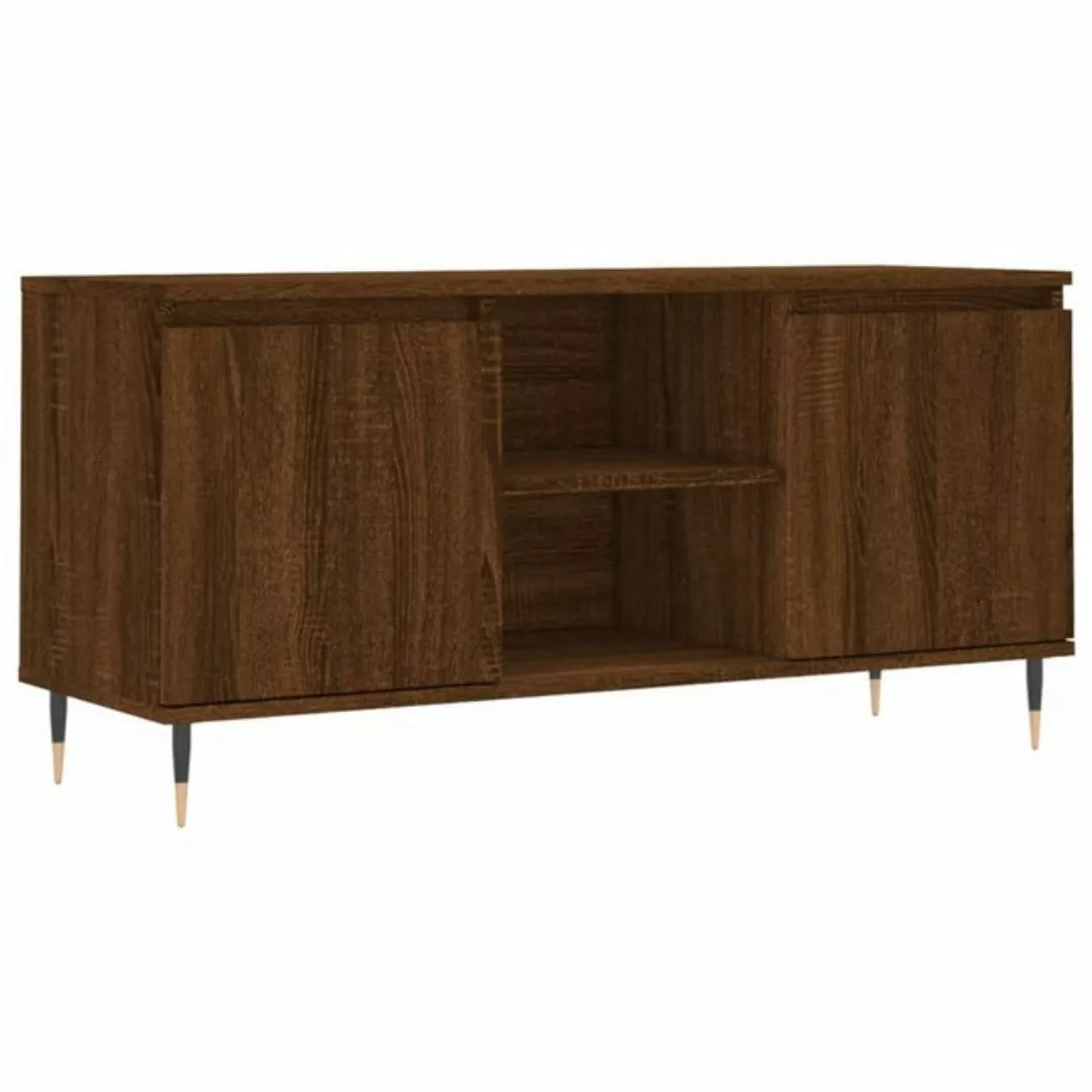 furnicato TV-Schrank Braun Eichen-Optik 104x35x50 cm Holzwerkstoff günstig online kaufen