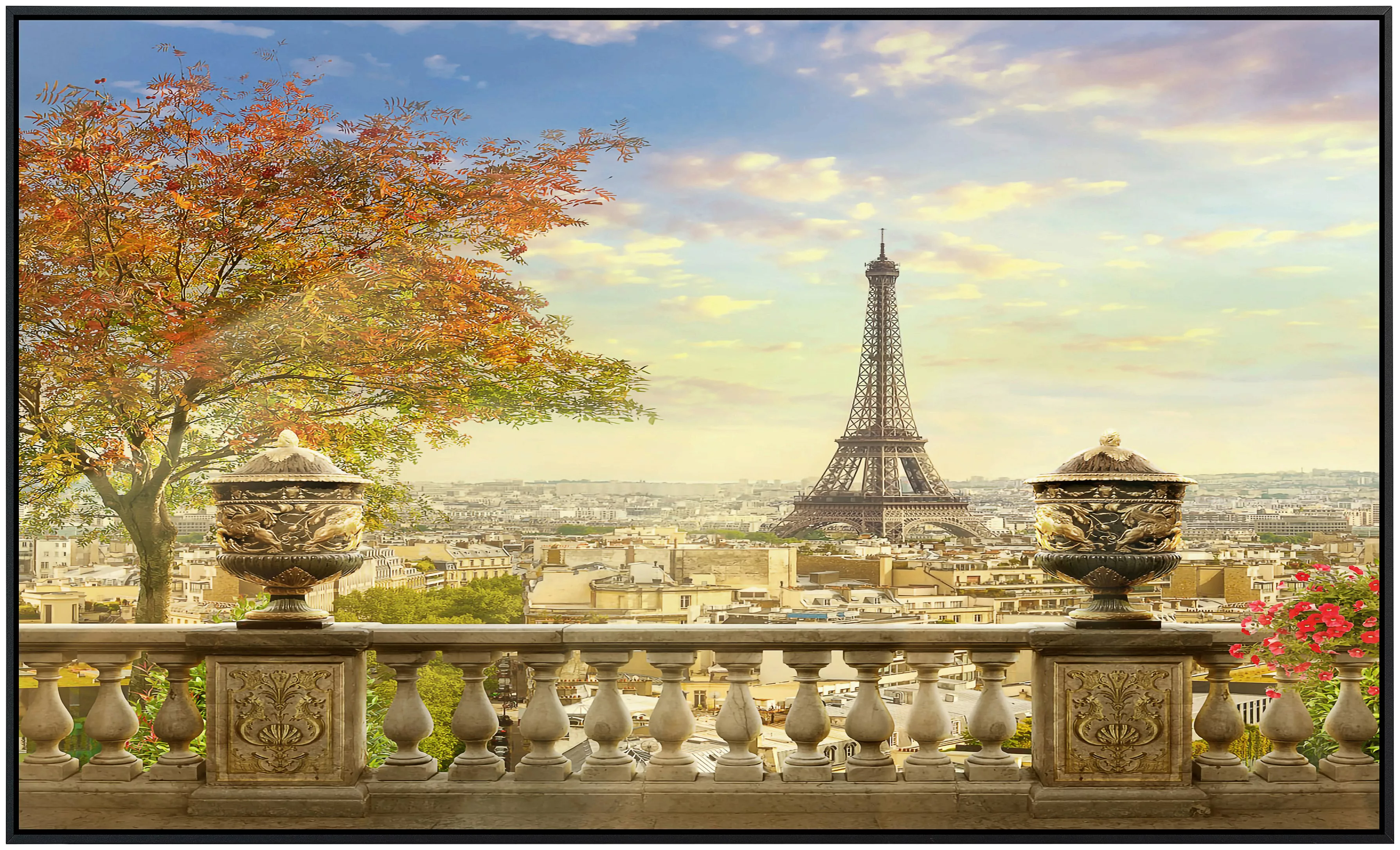 Papermoon Infrarotheizung »Panorama von Paris«, sehr angenehme Strahlungswä günstig online kaufen
