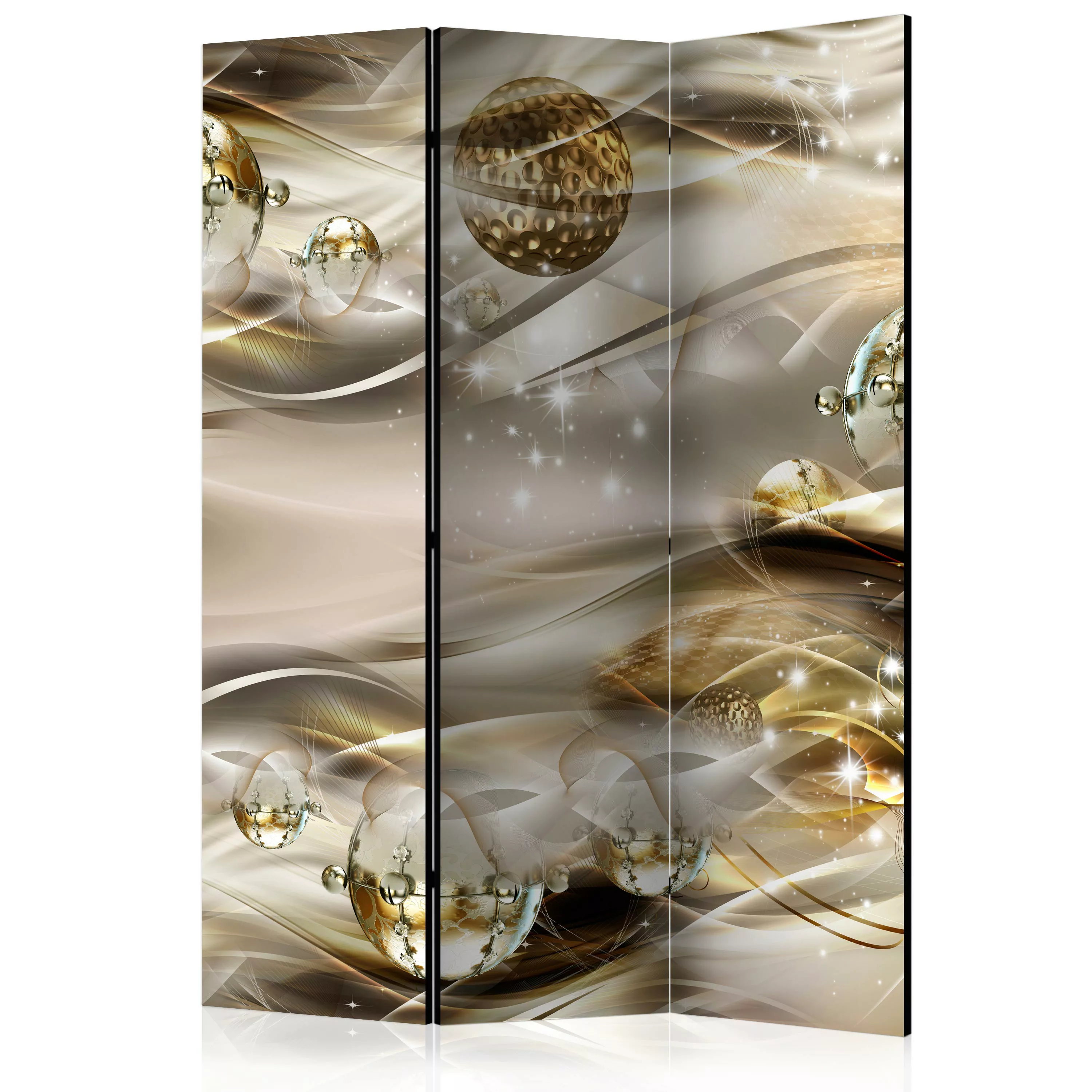 3-teiliges Paravent - Golden Nebula [room Dividers] günstig online kaufen