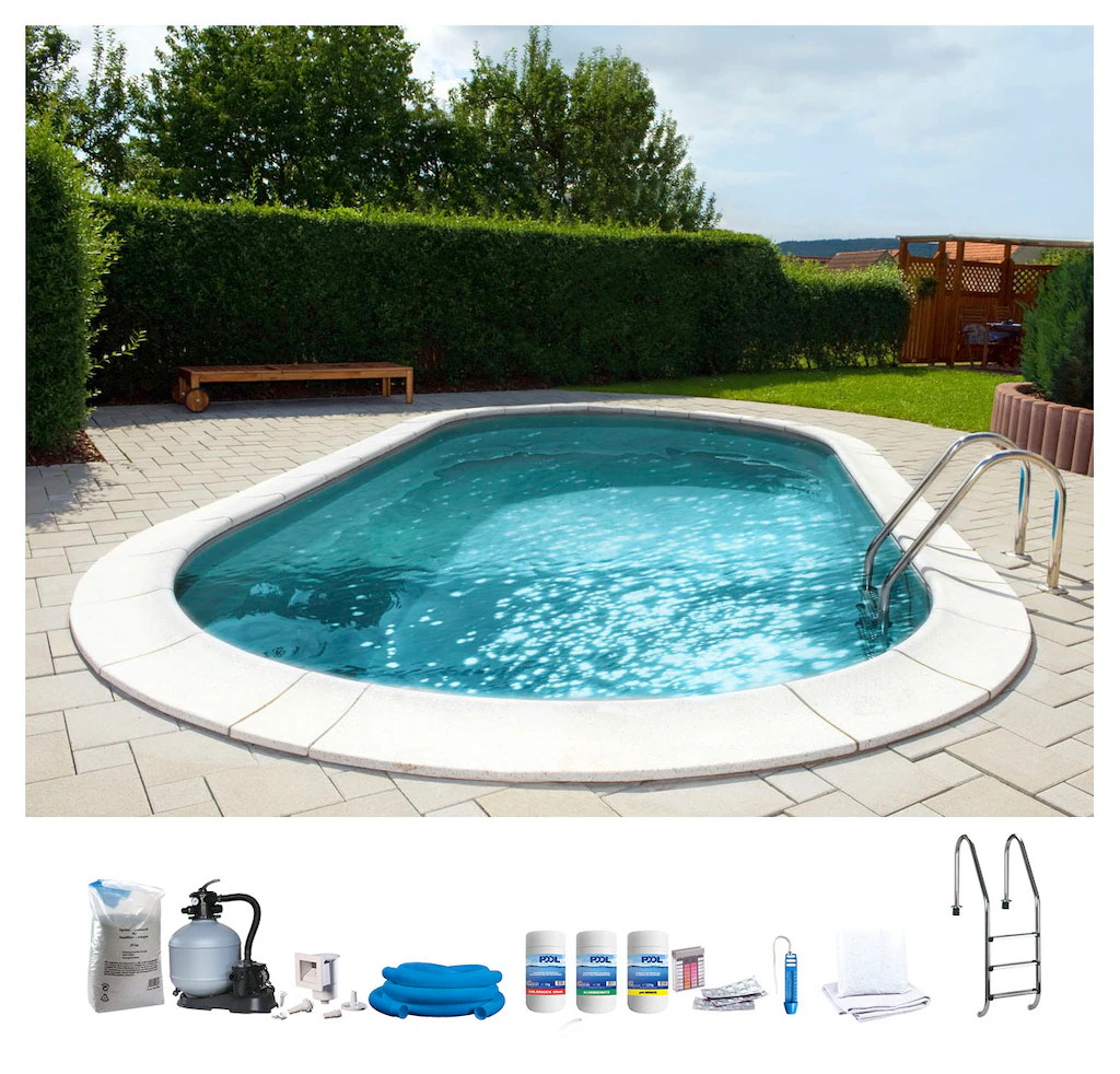 my POOL BWT Ovalpool "PREMIUM mit grauer Innenfolie", (Komplett-Set, 7 tlg. günstig online kaufen