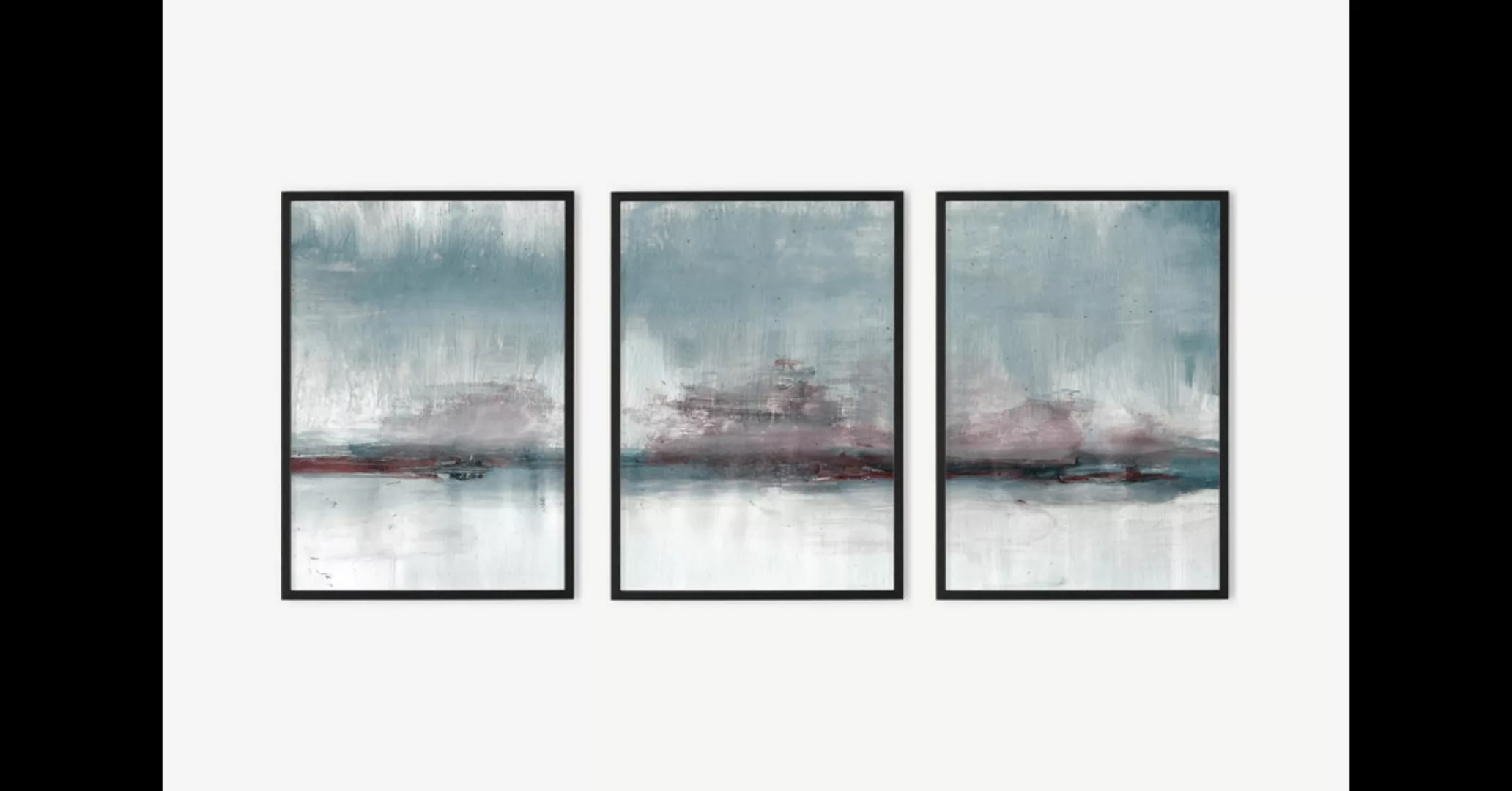 Dan Hobday 'Abstract Haze' 3 x gerahmte Kunstdrucke (A3) - MADE.com günstig online kaufen
