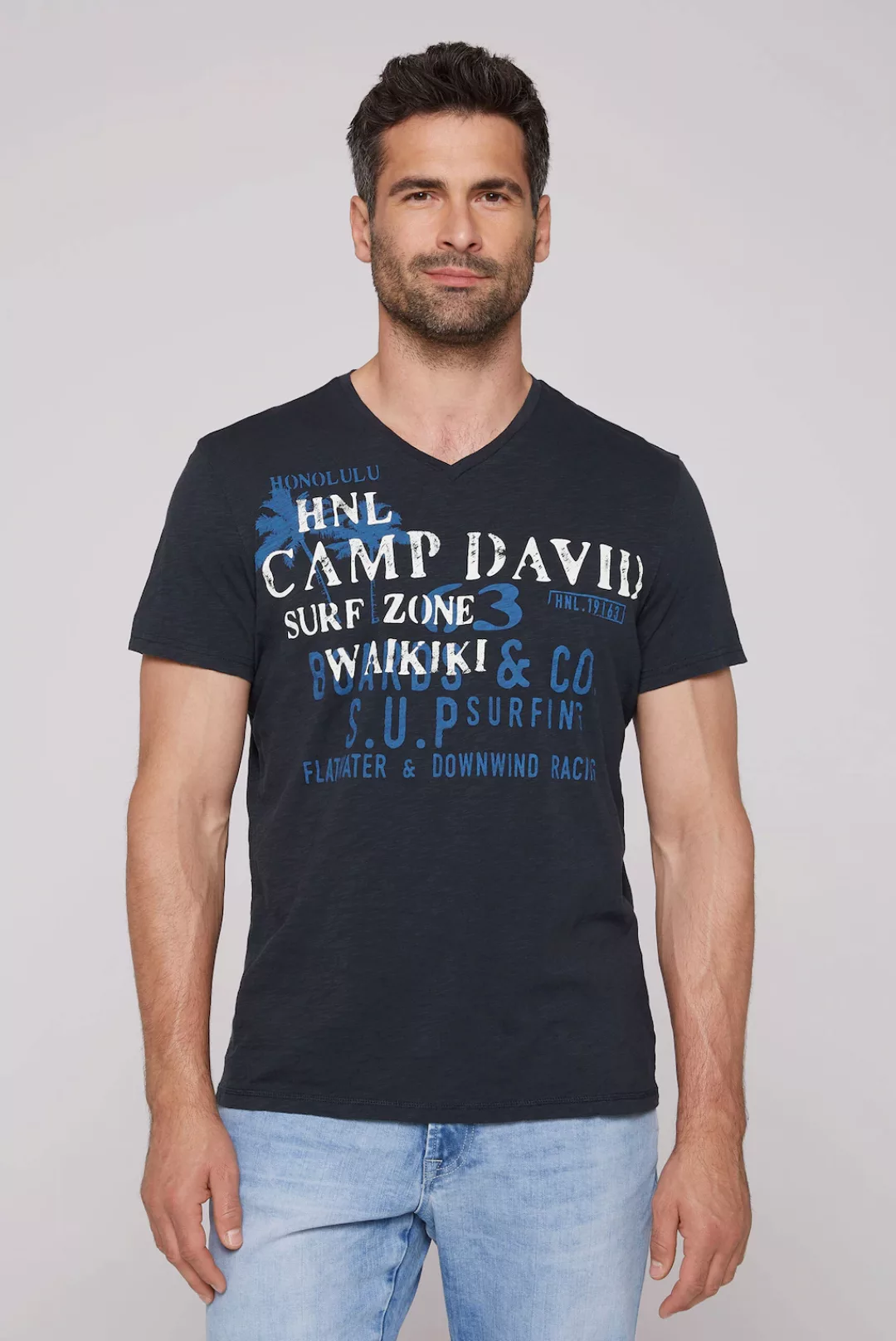 CAMP DAVID V-Shirt, aus Baumwolle günstig online kaufen