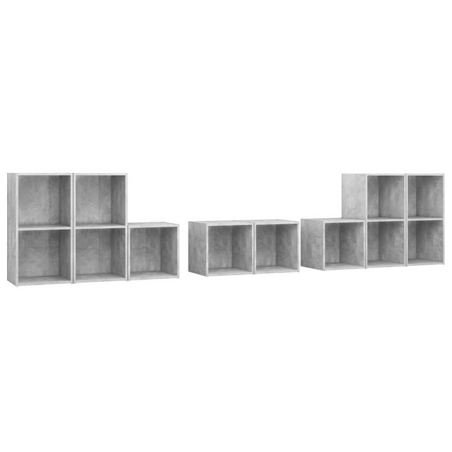 vidaXL TV-Schrank 8-tlg. TV-Schrank-Set Betongrau Holzwerkstoff (1-St) günstig online kaufen