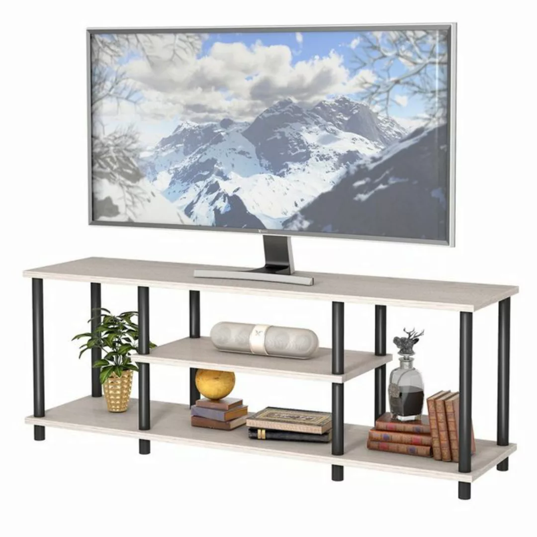 COSTWAY TV-Schrank Fernsehschrank 110cm breit, Holz günstig online kaufen