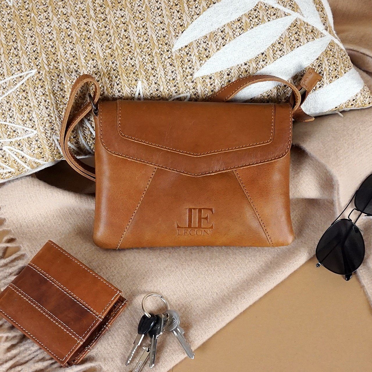 LECONI Handtasche kleine Umhängetasche Ledertasche Schultertasche günstig online kaufen