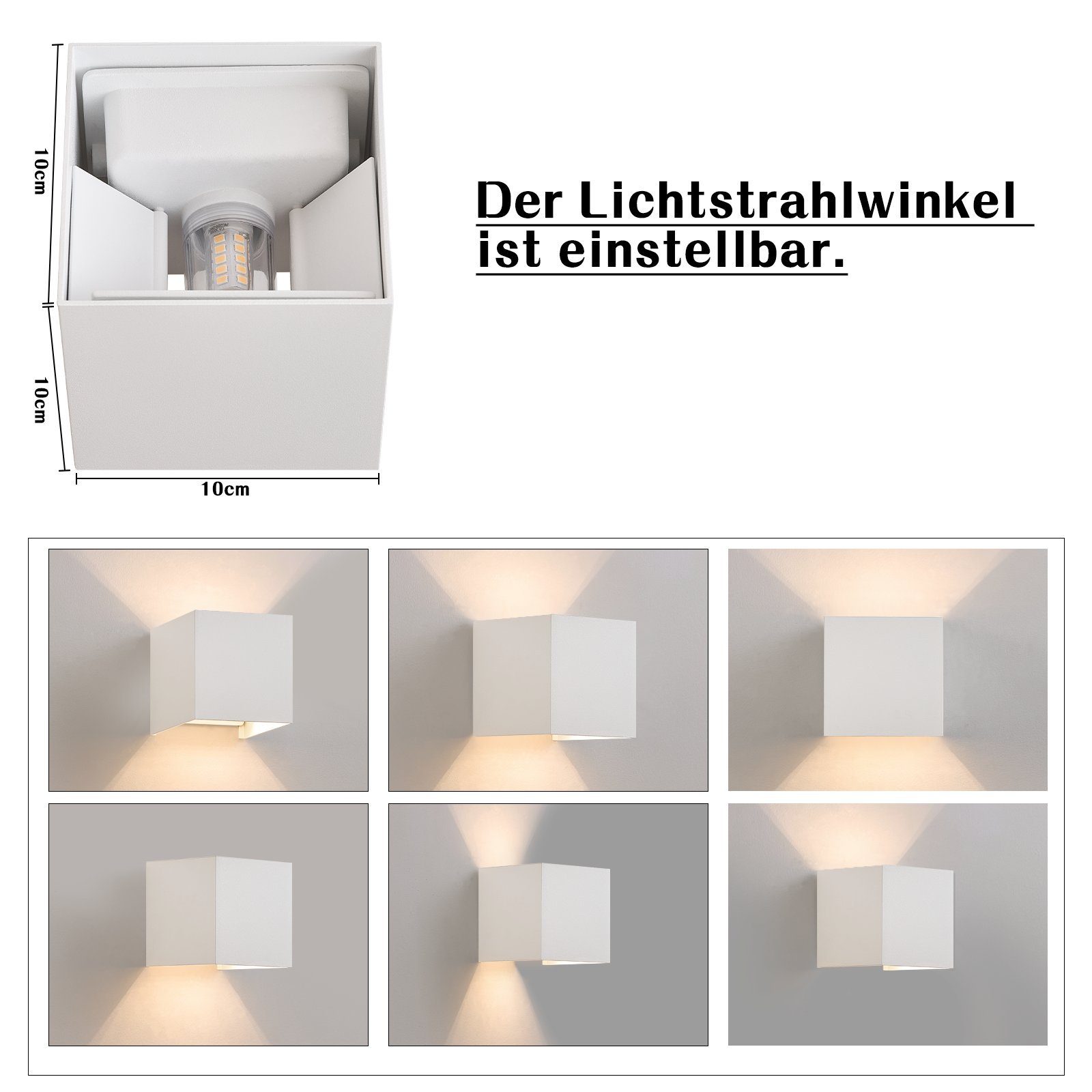 ZMH LED Wandleuchte Aussen Wandlampe: Außenwandleuchte günstig online kaufen