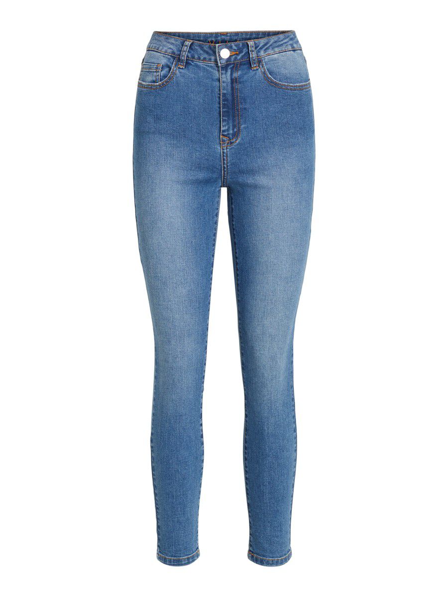 Vila Ekko Hohe Taille Skinny 7/8 Jeans L Medium Blue Denim günstig online kaufen