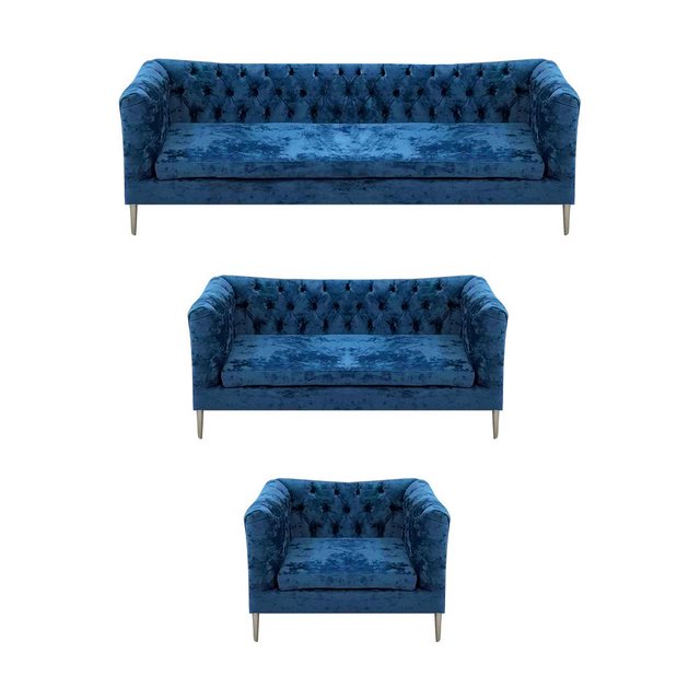 JVmoebel Chesterfield-Sofa Modern Sofagarnitur 2x Sofas Couchen Polstersitz günstig online kaufen