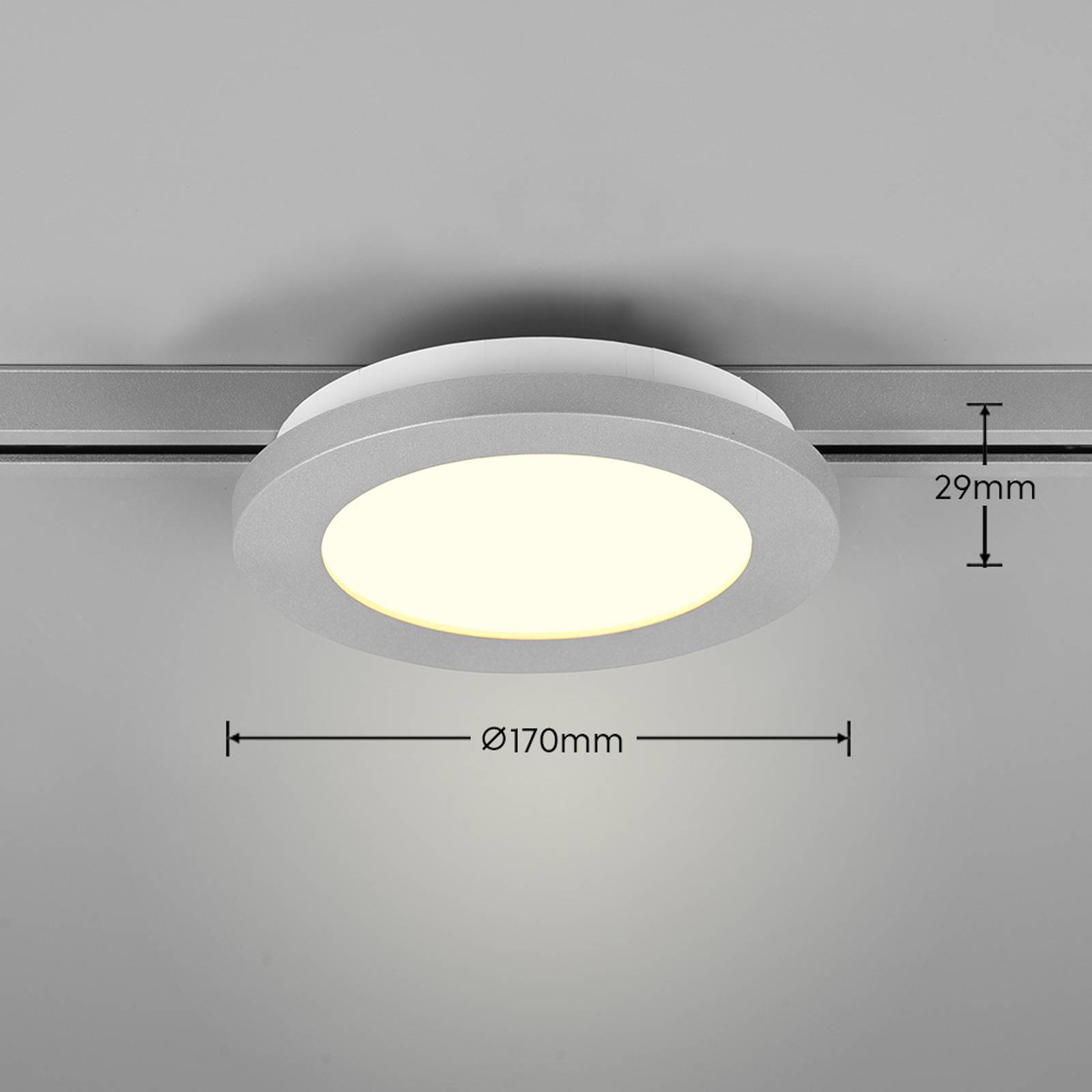 LED-Deckenlampe Camillus DUOline, Ø 17 cm, titan günstig online kaufen