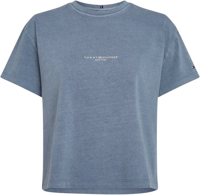 Tommy Hilfiger T-Shirt REG MUTED GMD CORP LOGO C-NK SS in Washed-Optik günstig online kaufen