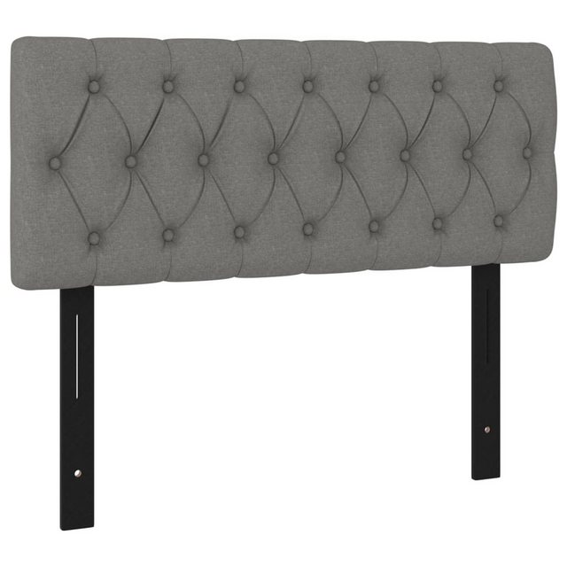 vidaXL Bett, Kopfteil Dunkelgrau 100x7x78/88 cm Stoff günstig online kaufen