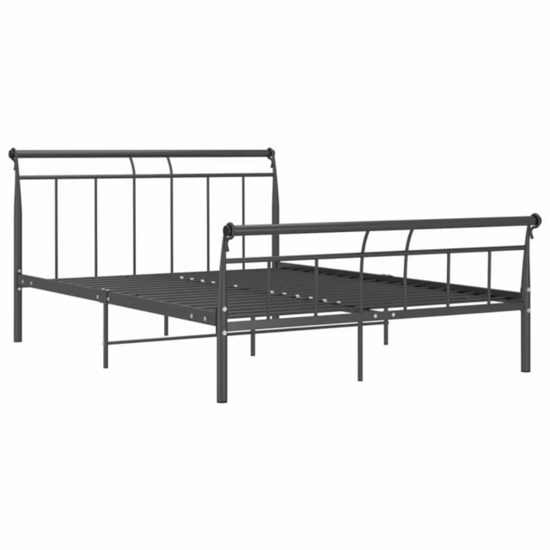 Bettgestell Schwarz Metall 140x200 Cm günstig online kaufen