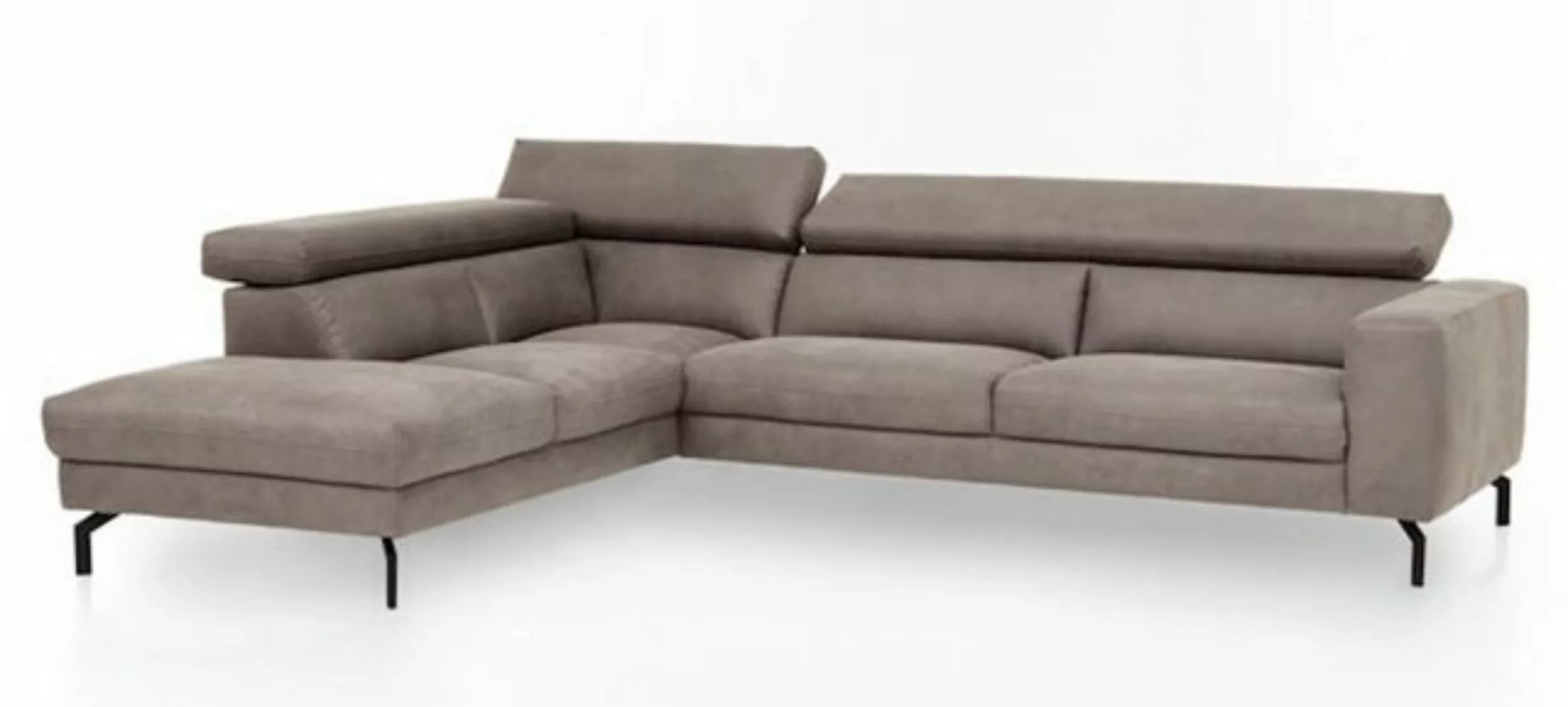 Feldmann-Wohnen Ecksofa Chenna, Chennai 1 Teile, 305x233x76-96cm schlamm Ot günstig online kaufen