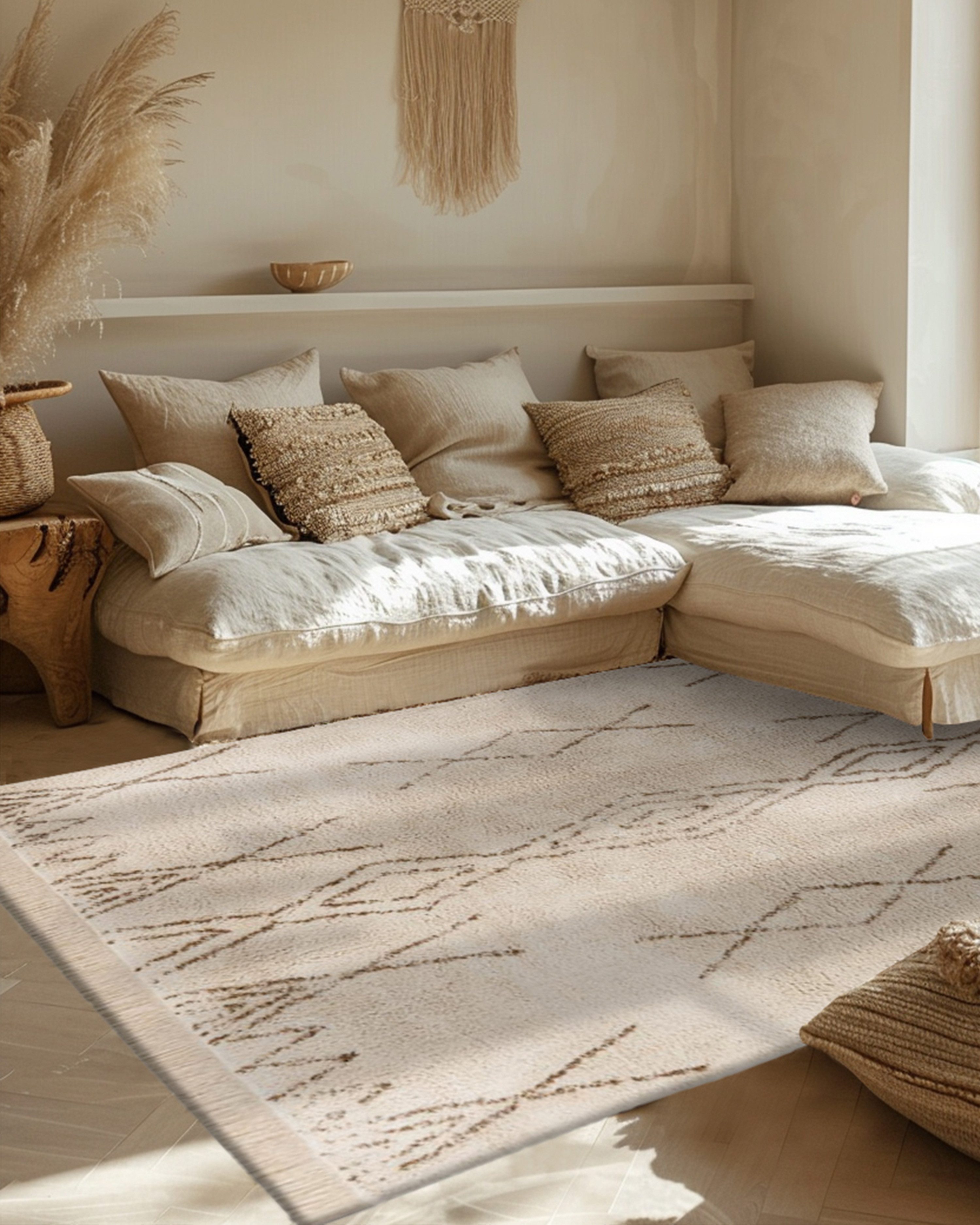 Qiyano Teppich Alena 100 Creme/Braun 160 günstig online kaufen