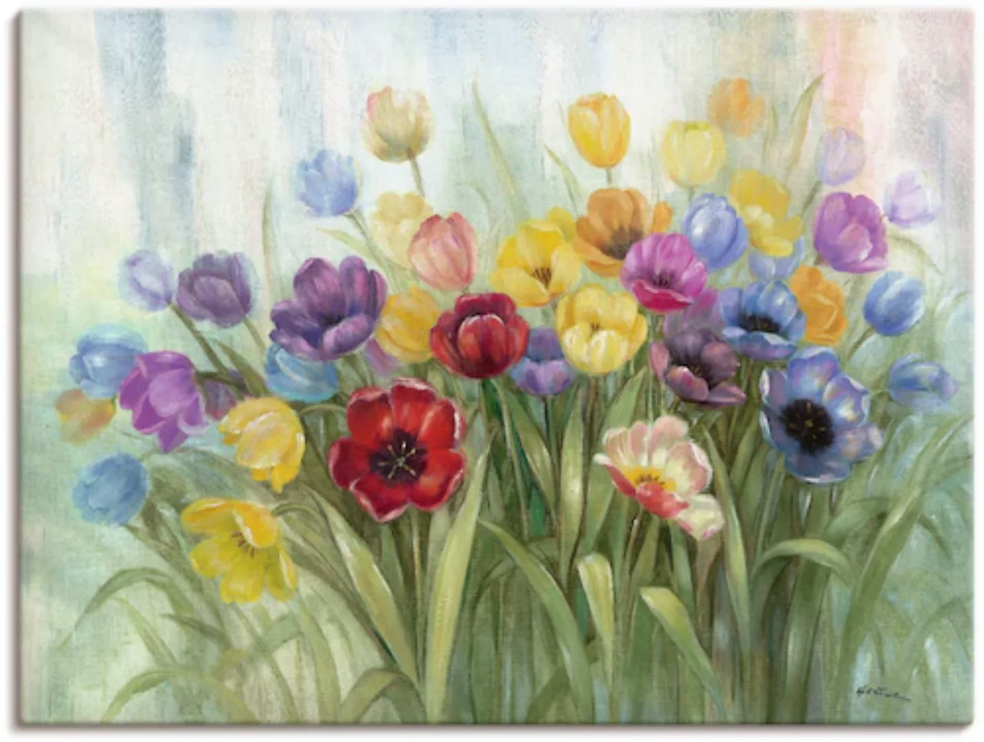 Artland Wandbild »Tulpenwiese I«, Blumenwiese, (1 St.), als Leinwandbild, P günstig online kaufen