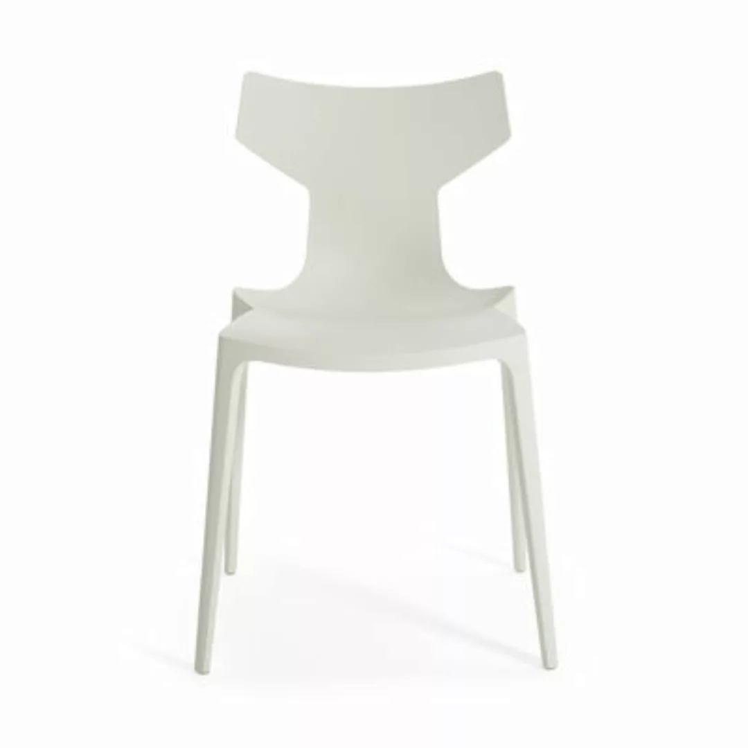 Stapelbarer Stuhl Re-Chair plastikmaterial weiß / Recyceltes Material - Kar günstig online kaufen