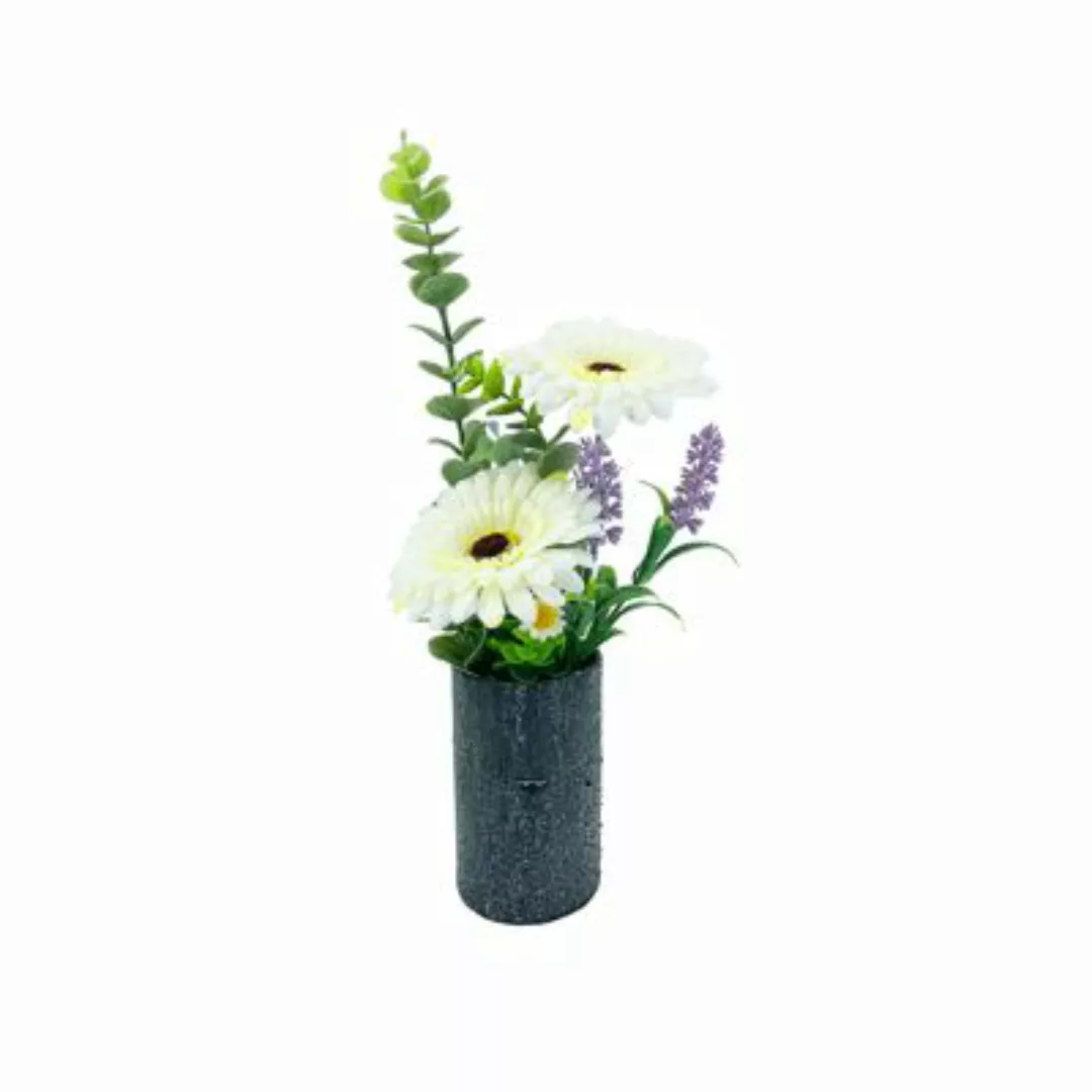 NTK-Collection Kunstblume weiße Gerbera in Vase Leilani weiß-kombi günstig online kaufen