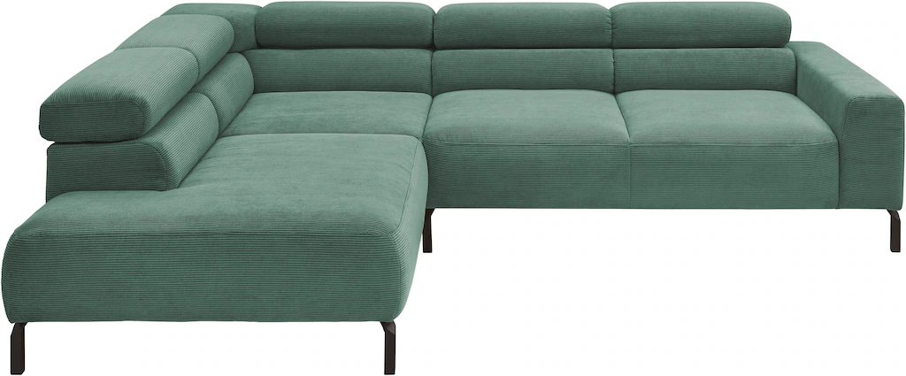 Places of Style Ecksofa »Antonelli, L-Form, inkl. Kopfteilverstellung, Brei günstig online kaufen
