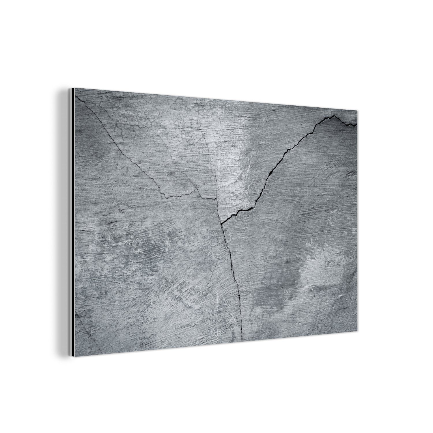 MuchoWow Metallbild Beton - Grau - günstig online kaufen