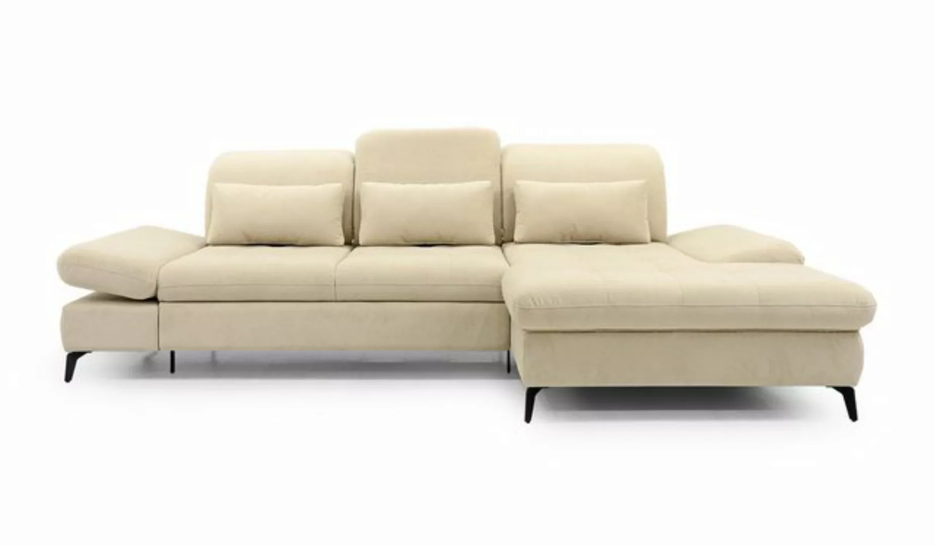 Hygger Möbelhaus Ecksofa Nola L-Form 300 x 170 cm, Sitztiefenverstellung, K günstig online kaufen