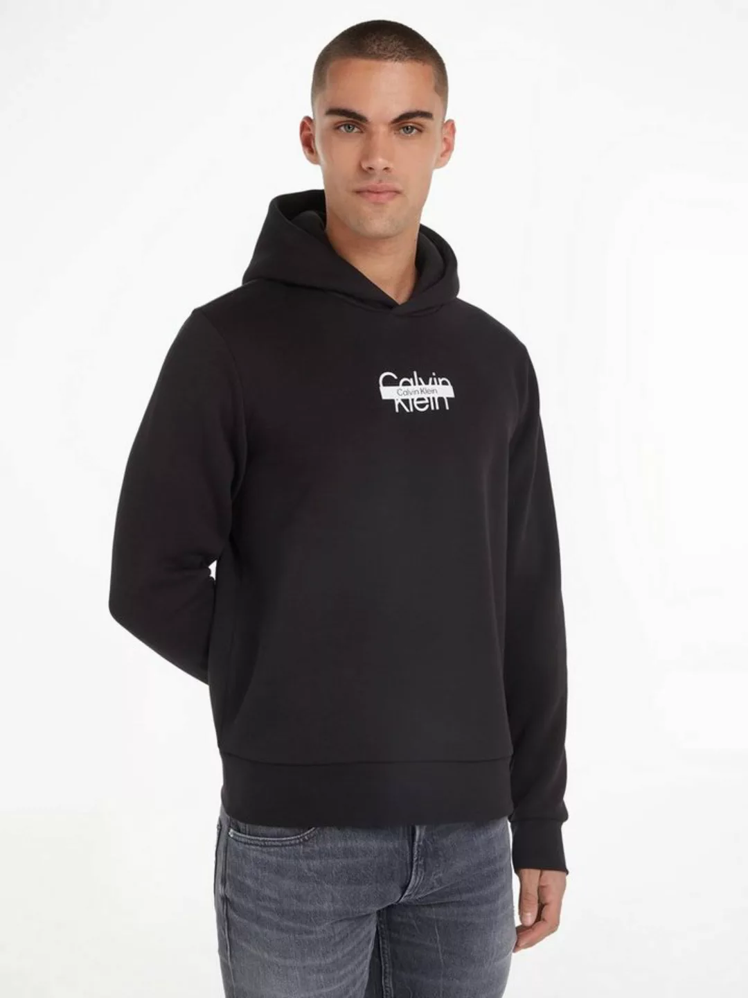 Calvin Klein Kapuzensweatshirt CUT THROUGH LOGO HOODIE günstig online kaufen