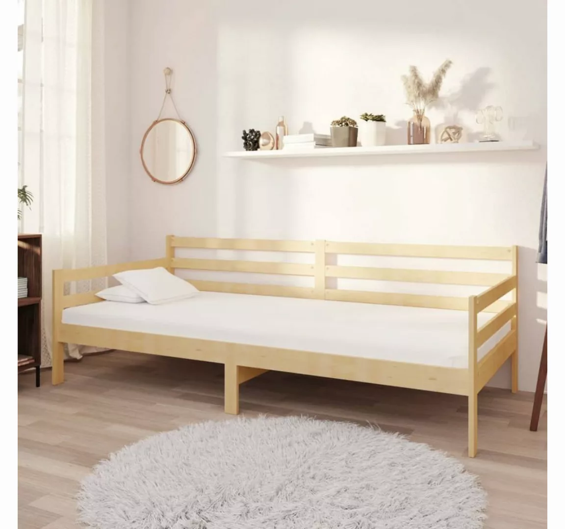 vidaXL Bettgestell Tagesbett Gästebett mit Matratze 90x200 cm Massivholz Ki günstig online kaufen