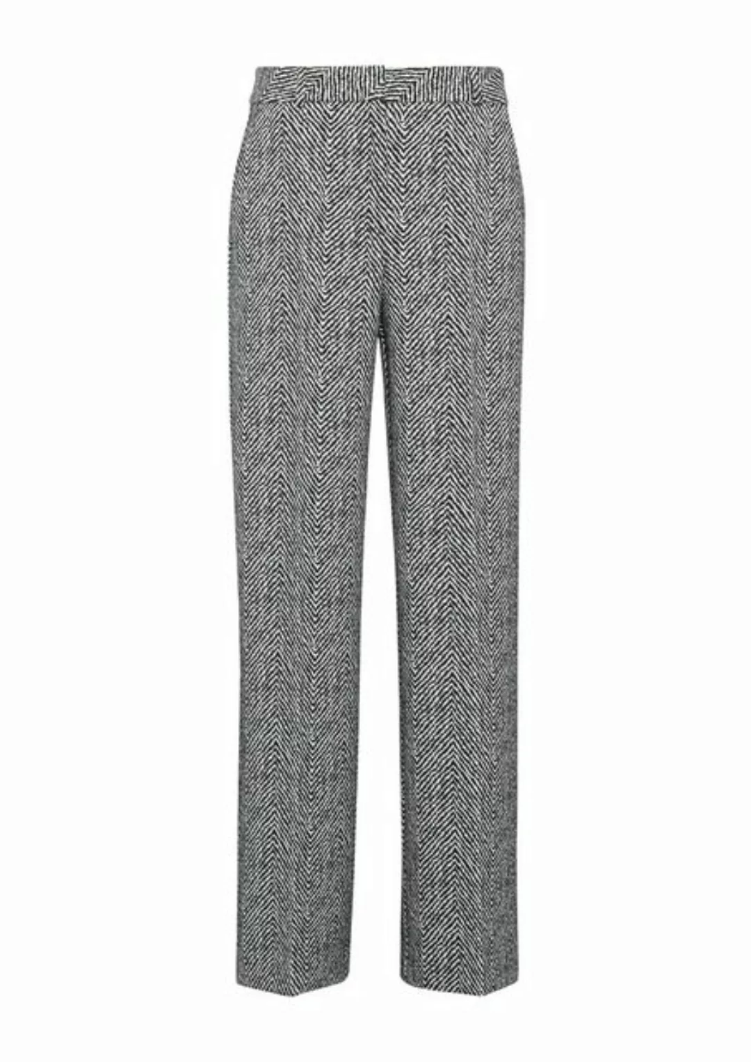 Comma Stoffhose Jacquard-Hose mit Wide Leg günstig online kaufen