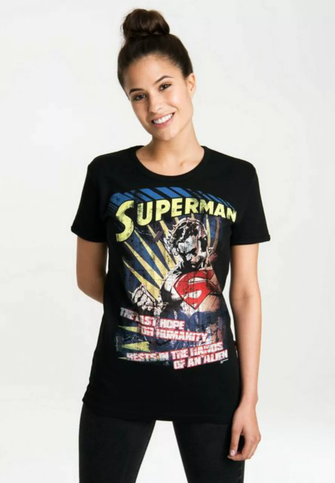 LOGOSHIRT T-Shirt "Superman – The Last Hope", mit lizenziertem Originaldesi günstig online kaufen