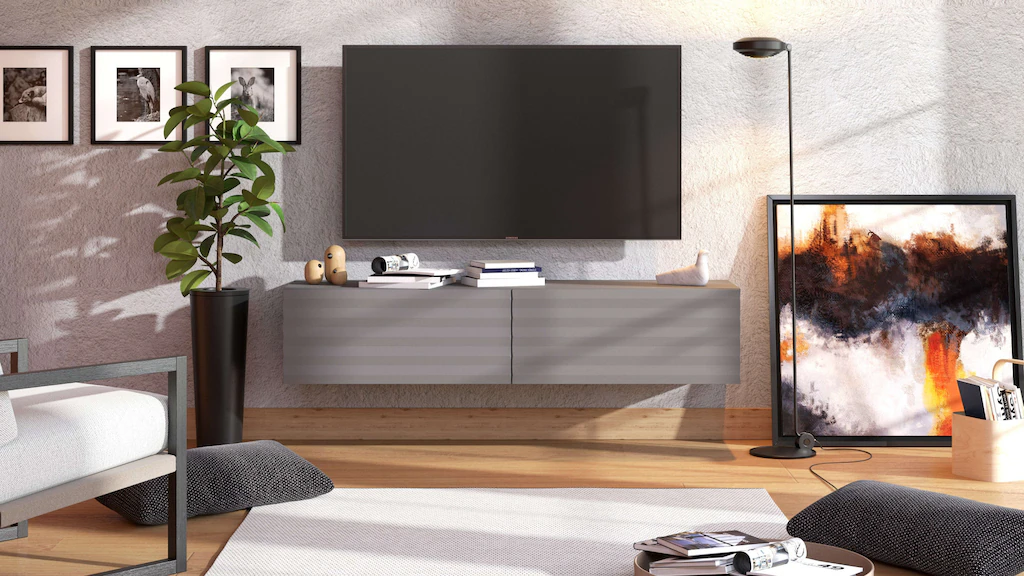 INOSIGN Lowboard "Clermont TV-Lowboard, Breite 154 cm, TV-Schrank, TV-Ständ günstig online kaufen