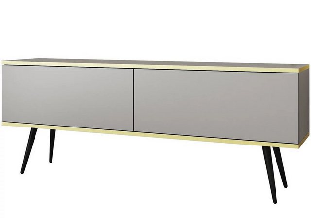 ROYAL24_MARKT TV-Schrank - Oris mit schwarzen Beinen Glamour Style (135 cm) günstig online kaufen