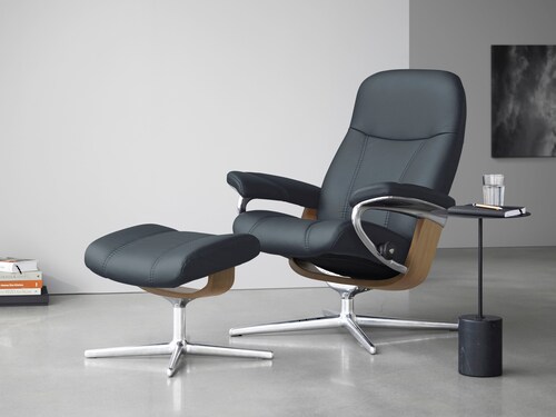 Stressless Relaxsessel "Consul", mit Cross Base, Größe S, M & L, Holzakzent günstig online kaufen