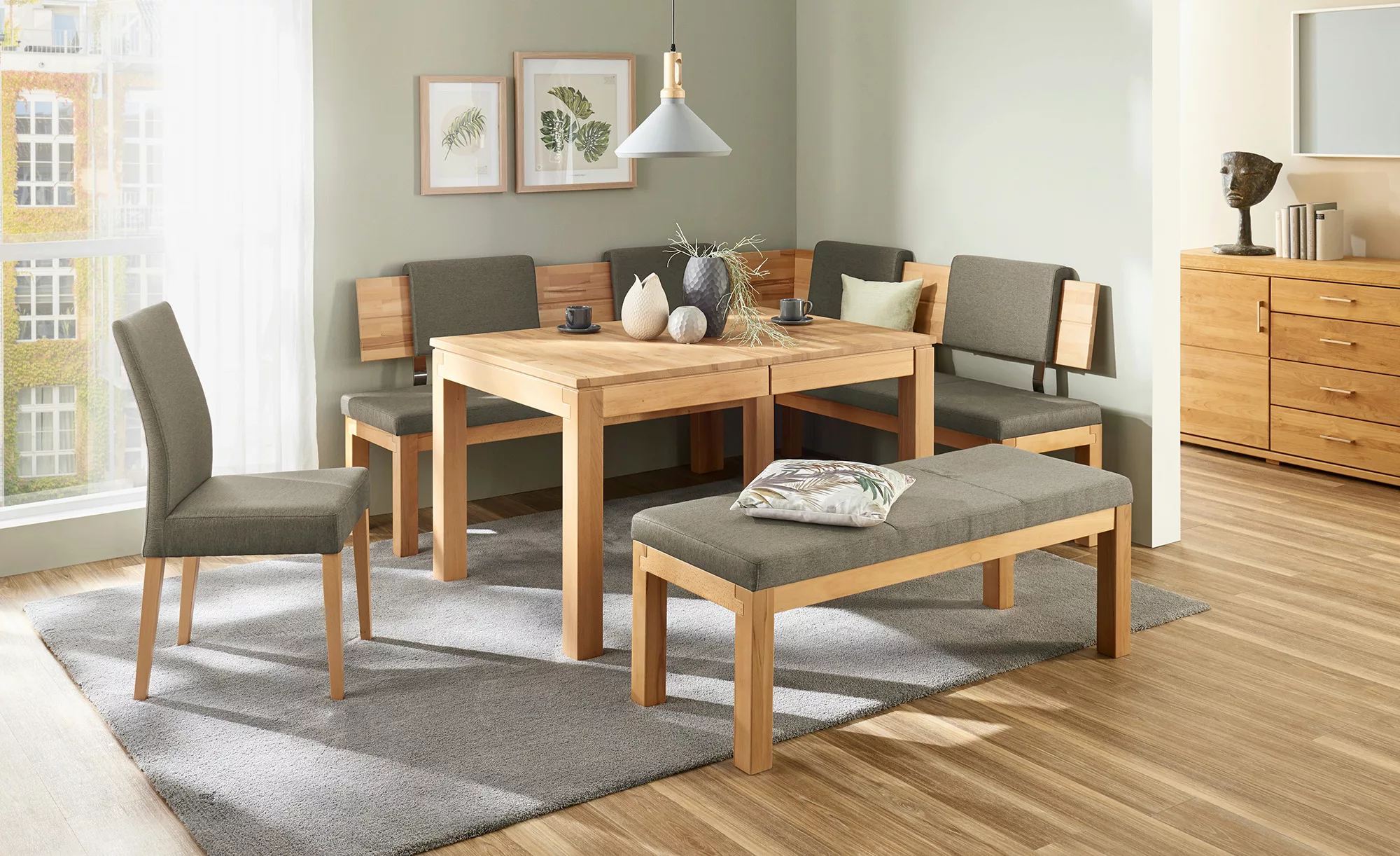 Woodford Rückenkissen für Eckbank  Melia ¦ beige ¦ Maße (cm): B: 50 H: 33,5 günstig online kaufen