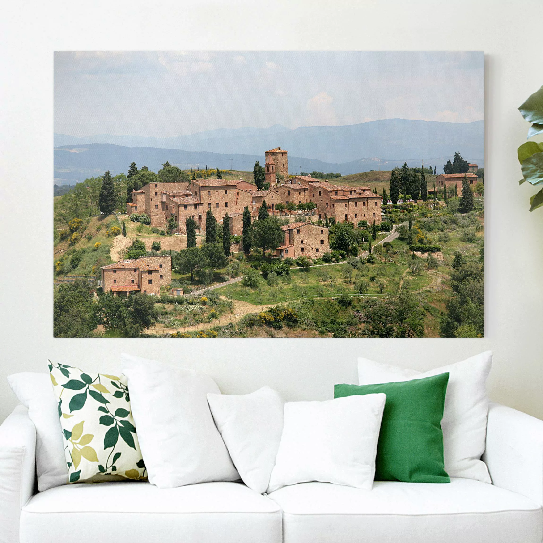 Leinwandbild Architektur & Skyline - Querformat Charming Tuscany günstig online kaufen